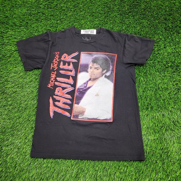 Michael-Jackson Shirt Womens Small 17x23 Thriller Black - Picture 1 of 11